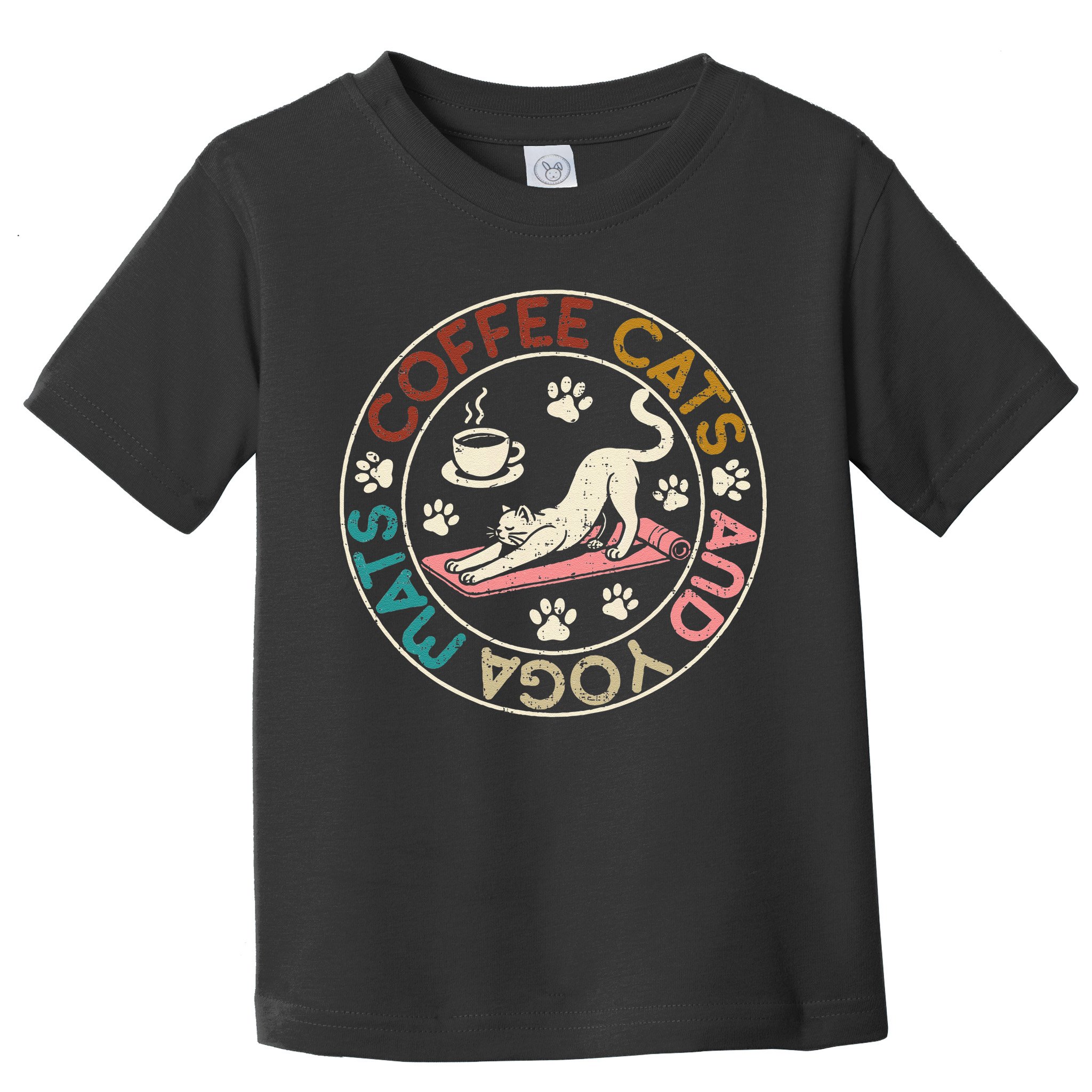 Coffee Cats And Yoga Mats Funny Cats And Yoga Lover Toddler T-Shirt