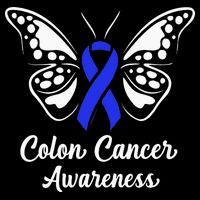 Colon Cancer Awareness Colorectal Cancer Blue Butterfly Flatbill Hat