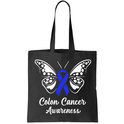 Colon Cancer Awareness Colorectal Cancer Blue Butterfly Bag