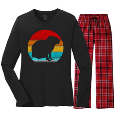 Capybara Women's Long Sleeve Flannel Pajama Set 