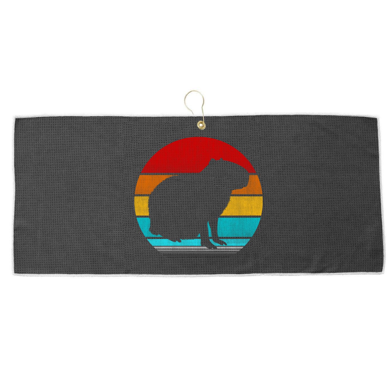 Capybara Large Microfiber Waffle Golf Towel