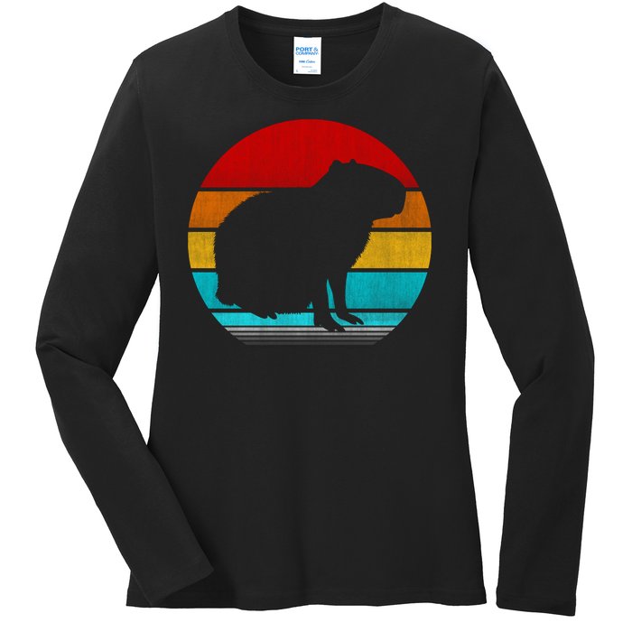 Capybara Ladies Long Sleeve Shirt