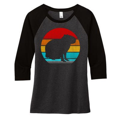 Capybara Women's Tri-Blend 3/4-Sleeve Raglan Shirt