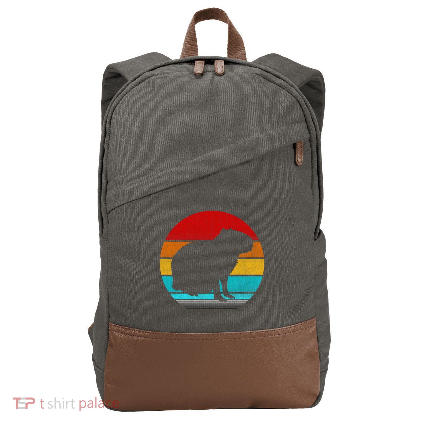 Capybara Cotton Canvas Backpack