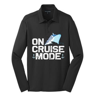 Cool Cruise Art For Cruise Ship Cruising Lovers Silk Touch Performance Long Sleeve Polo