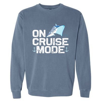 Cool Cruise Art For Cruise Ship funny Cruising Lovers Garment-Dyed Sweatshirt