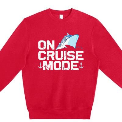 Cool Cruise Art For Cruise Ship funny Cruising Lovers Premium Crewneck Sweatshirt