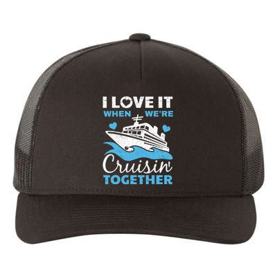 Cool Cruise Art Cruise Ship Couple Family Vacation Yupoong Adult 5-Panel Trucker Hat