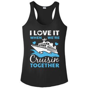 Cool Cruise Art Cruise Ship Couple Family Vacation Ladies PosiCharge Competitor Racerback Tank