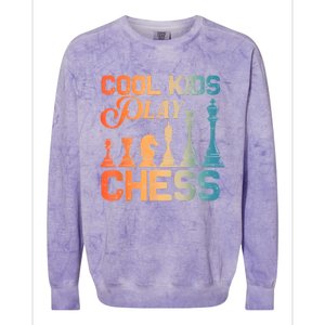 Cool Chess Art Chess Lover Chess Player Colorblast Crewneck Sweatshirt