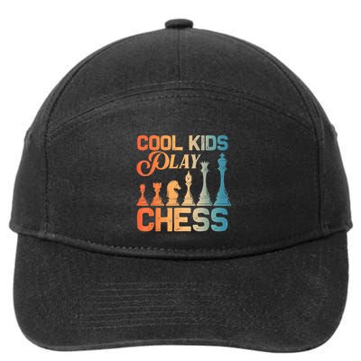 Cool Chess Art Chess Lover Chess Player 7-Panel Snapback Hat