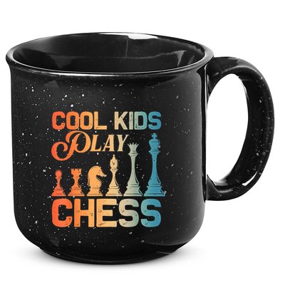 Cool Chess Art Chess Lover Chess Player 15oz Campfire Ceramic Mug