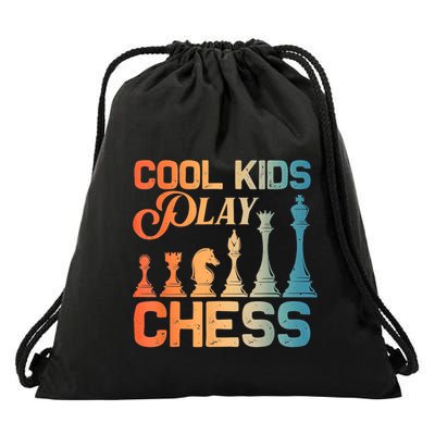 Cool Chess Art Chess Lover Chess Player Drawstring Bag