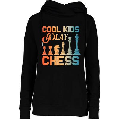 Cool Chess Art Chess Lover Chess Player Womens Funnel Neck Pullover Hood