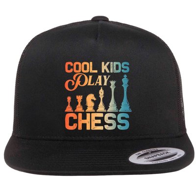 Cool Chess Art Chess Lover Chess Player Flatbill Hat