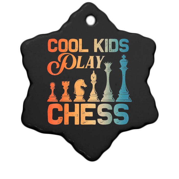 Cool Chess Art Chess Lover Chess Player Ceramic Star Ornament