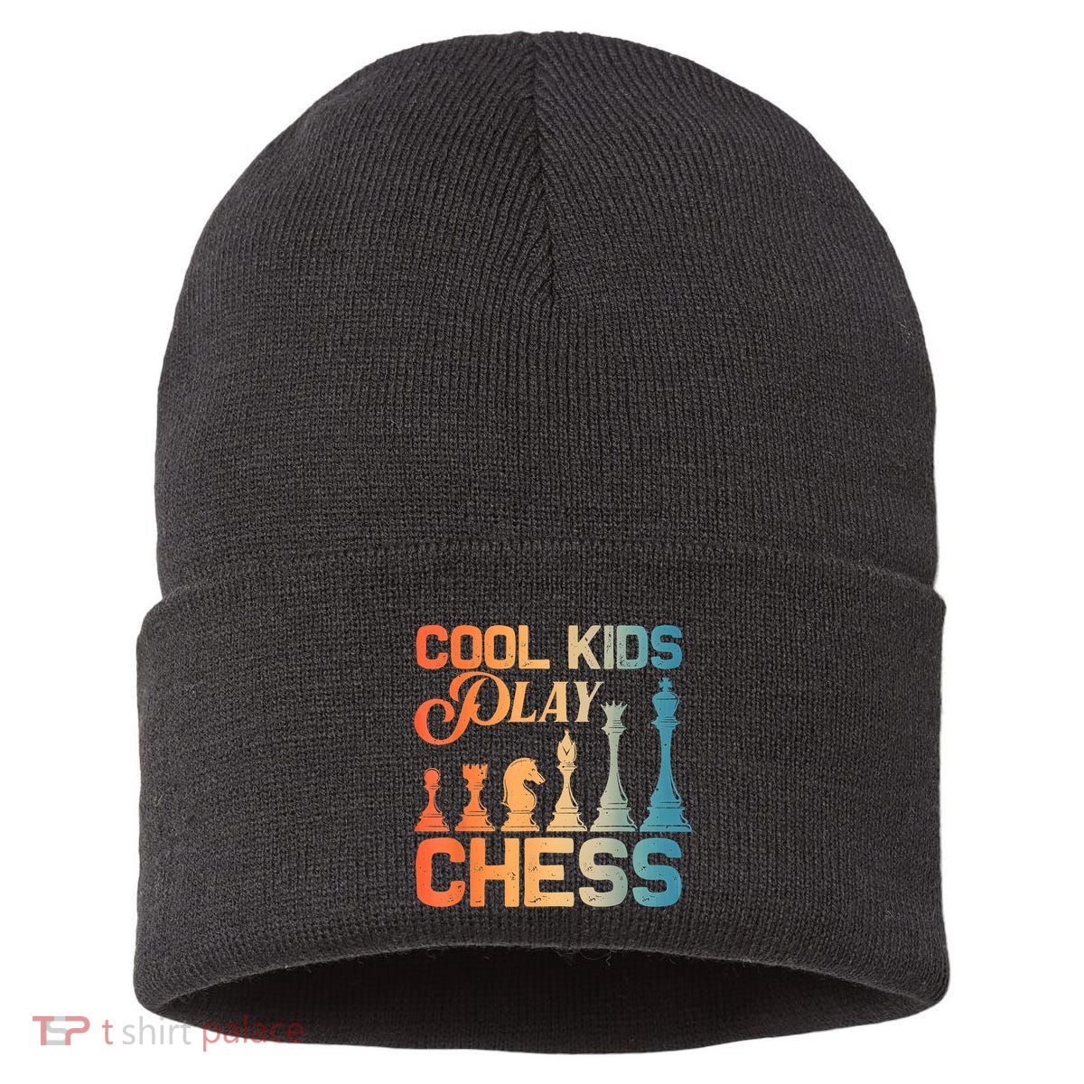 Cool Chess Art Chess Lover Chess Player Sustainable Knit Beanie