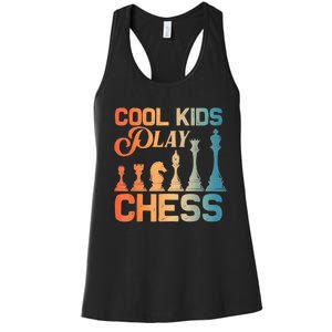 Cool Chess Art Chess Lover Chess Player Women's Racerback Tank