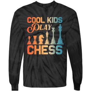 Cool Chess Art Chess Lover Chess Player Tie-Dye Long Sleeve Shirt