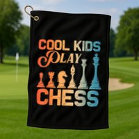 Cool Chess Art Chess Lover Chess Player Golf Towel