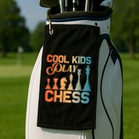 Cool Chess Art Chess Lover Chess Player Golf Towel