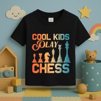 Cool Chess Art Chess Lover Chess Player Toddler T-Shirt