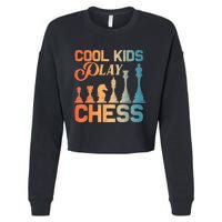 Cool Chess Art Chess Lover Chess Player Cropped Pullover Crew