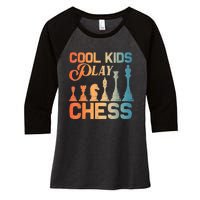 Cool Chess Art Chess Lover Chess Player Women's Tri-Blend 3/4-Sleeve Raglan Shirt