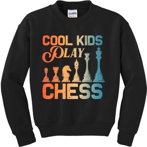 Cool Chess Art Chess Lover Chess Player Kids Sweatshirt