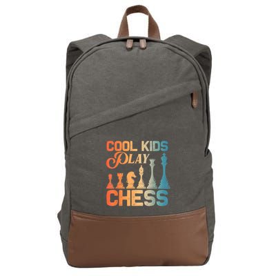 Cool Chess Art Chess Lover Chess Player Cotton Canvas Backpack