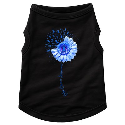 Colon Cancer Awareness Flower Survivor Fighter Doggie Tank