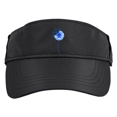 Colon Cancer Awareness Flower Survivor Fighter Adult Drive Performance Visor