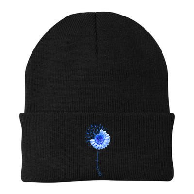 Colon Cancer Awareness Flower Survivor Fighter Beanie