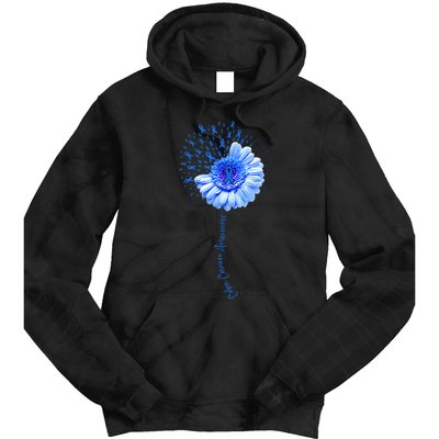 Colon Cancer Awareness Flower Survivor Fighter Tie Dye Hoodie
