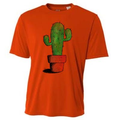 Cool Cactus Art Cacti Succulent Saguaro Gift Cooling Performance Crew T-Shirt