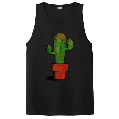 Cool Cactus Art Cacti Succulent Saguaro Gift PosiCharge Competitor Tank