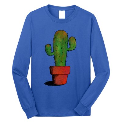 Cool Cactus Art Cacti Succulent Saguaro Gift Long Sleeve Shirt