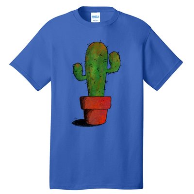 Cool Cactus Art Cacti Succulent Saguaro Gift Tall T-Shirt