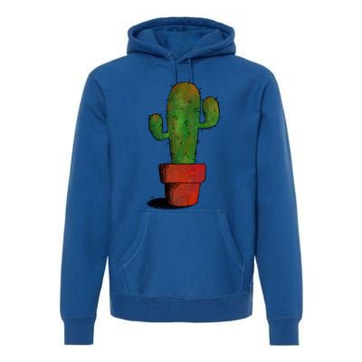 Cool Cactus Art Cacti Succulent Saguaro Gift Premium Hoodie