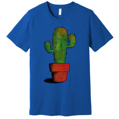 Cool Cactus Art Cacti Succulent Saguaro Gift Premium T-Shirt