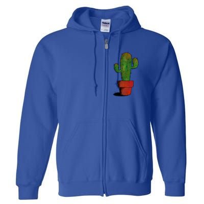 Cool Cactus Art Cacti Succulent Saguaro Gift Full Zip Hoodie