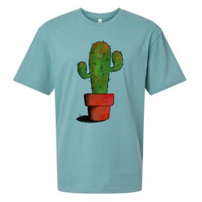 Cool Cactus Art Cacti Succulent Saguaro Gift Sueded Cloud Jersey T-Shirt