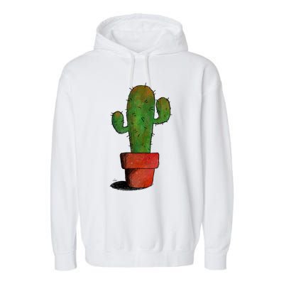 Cool Cactus Art Cacti Succulent Saguaro Gift Garment-Dyed Fleece Hoodie