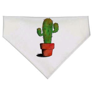 Cool Cactus Art Cacti Succulent Saguaro Gift USA-Made Doggie Bandana