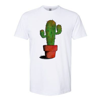 Cool Cactus Art Cacti Succulent Saguaro Gift Softstyle CVC T-Shirt