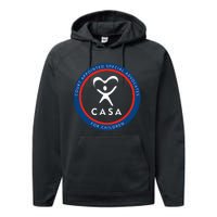 Casa Court Appointed Special Advocates For Children Logo Performance Fleece Hoodie