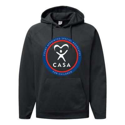 Casa Court Appointed Special Advocates For Children Logo Performance Fleece Hoodie