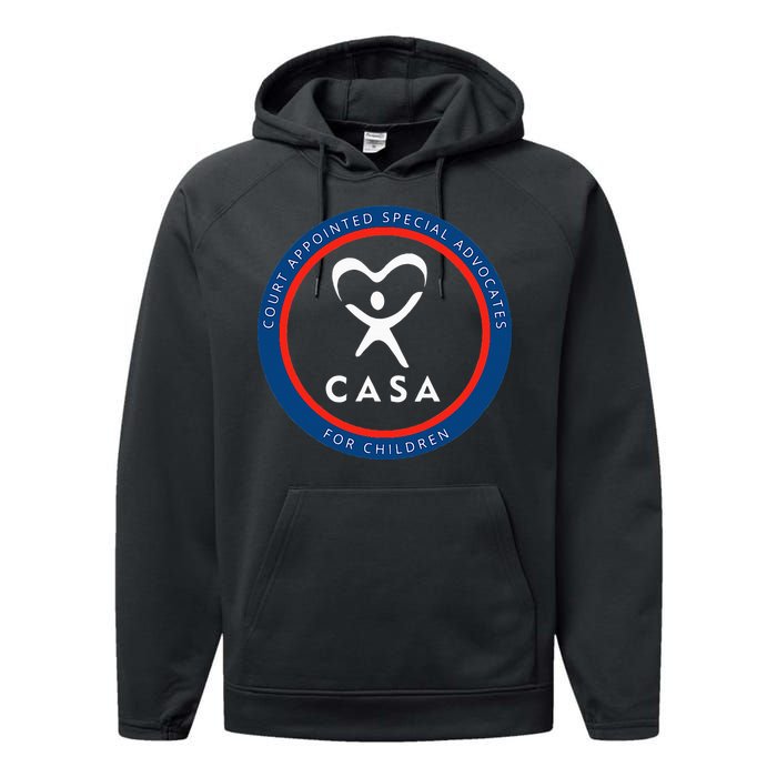 Casa Court Appointed Special Advocates For Children Logo Performance Fleece Hoodie