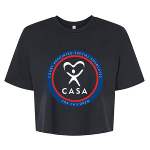 Casa Court Appointed Special Advocates For Children Logo Bella+Canvas Jersey Crop Tee