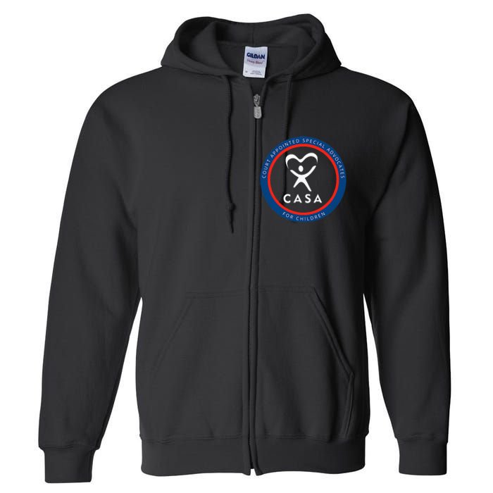 Casa Court Appointed Special Advocates For Children Logo Full Zip Hoodie